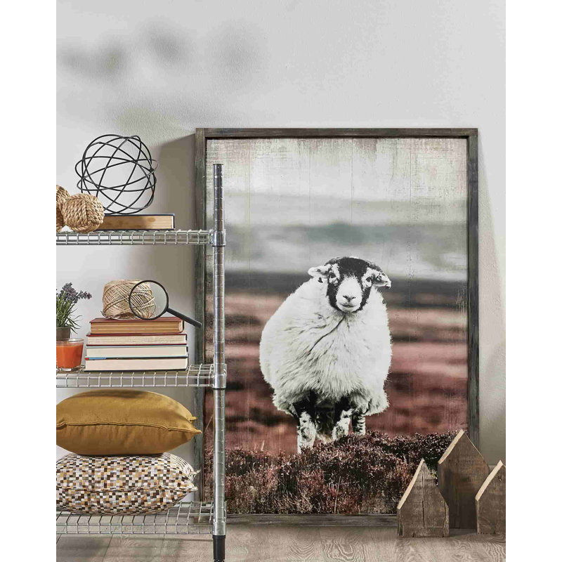 Graceful Standing Sheep On Canvas Print, H 30 po x l 40 po x P 1,5 po