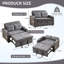 2 Seater Linen Sofa Bed-133077740