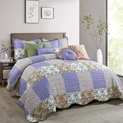 8 Piece Patchwork Bedspread Set