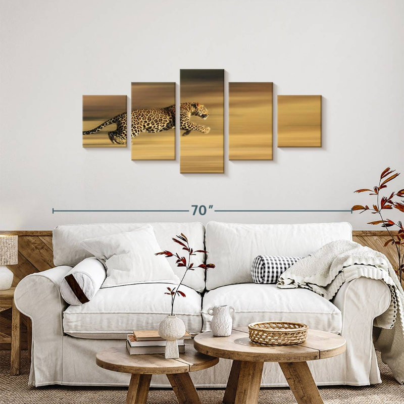 Leopard Sprint, 24" H x 55" W