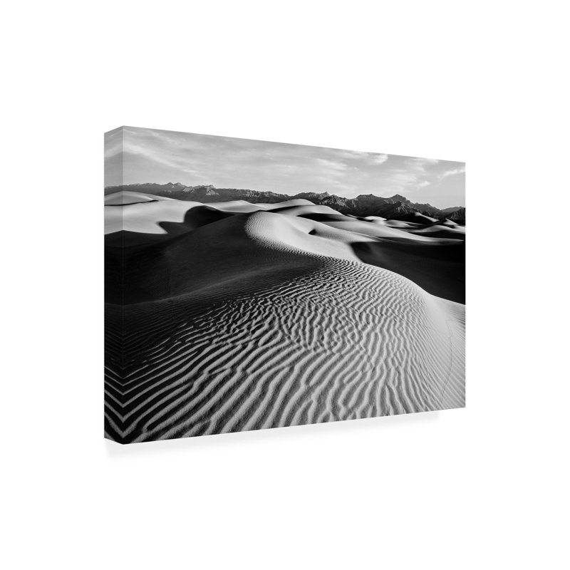 Art mural sur toile tendue - Art mural de Jon Evan «Morning on Mesquite Dunes II» pour le salon, la chambre à coucher ou le bureau - 30 x 47