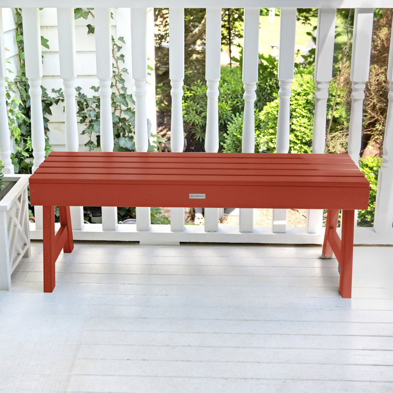 Banc de pique-nique en plastique Midwest, Rouge rustique