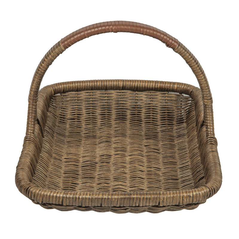 Folsom Vegetable and Flower Wicker Basket, 20'' x 14'', Brown