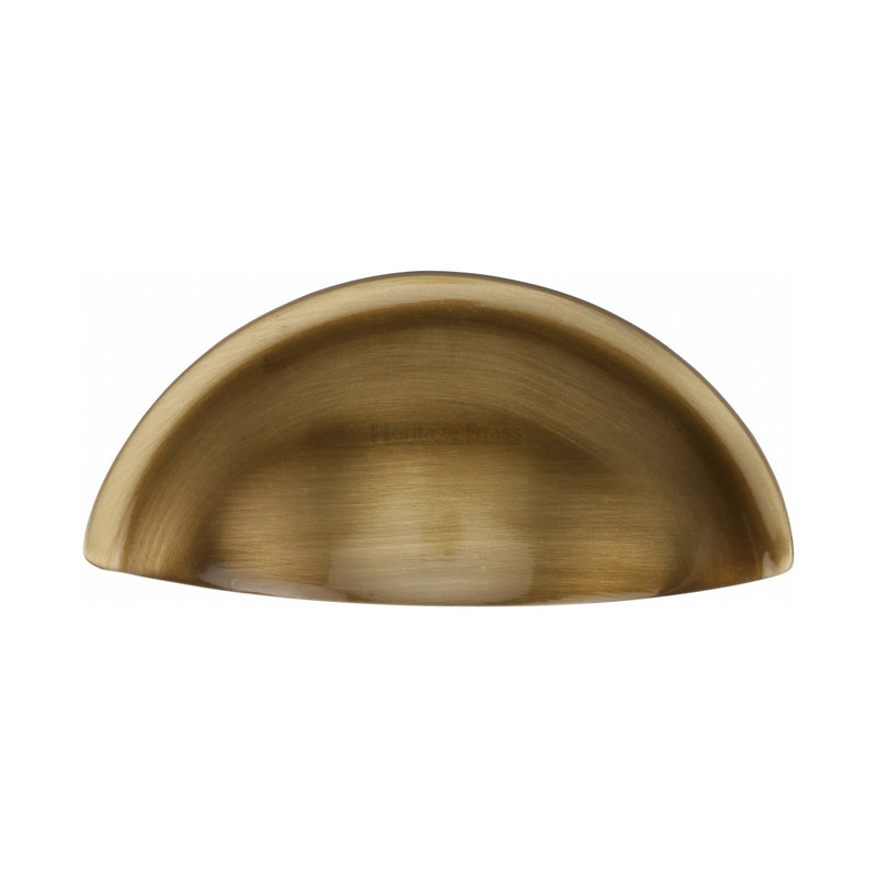 Heritage Brass Heritage Drawer Pull Half Moon Design, Antique Brass