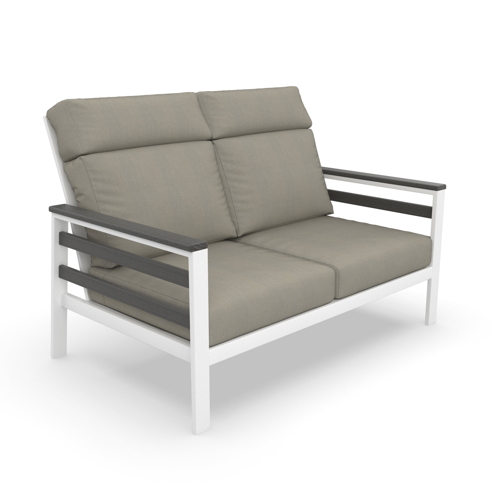 Townsend 55" Sunbrella® Patio Loveseat, Solid Color, Gray
