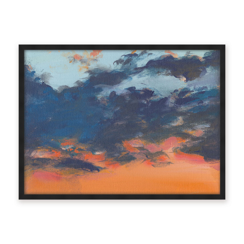Coastal Retreat Asbury Park Sunset, Framed Canvas, Beige, 24" H x 30" W x 2.375" D
