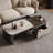 Multi-functional telescopic rock slab coffee table