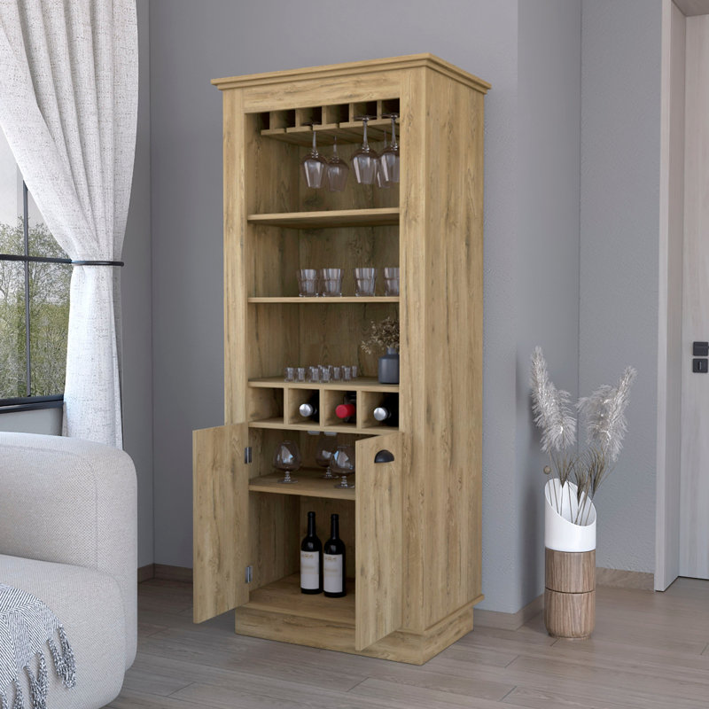 Armoire de rangement élégante pour votre collection de vin, Brun