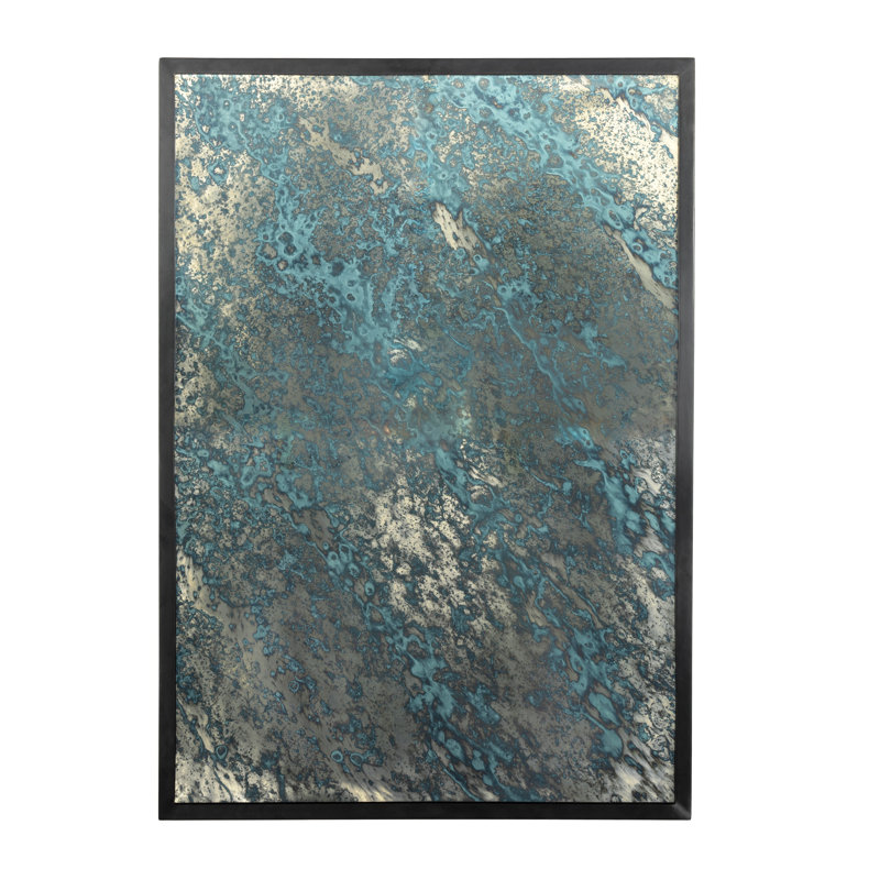 Acid Wash Flat Metal Wall Mirror