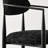 Upholstered Counter Height Bar Stools with Arms and Metal Frame-1893370463