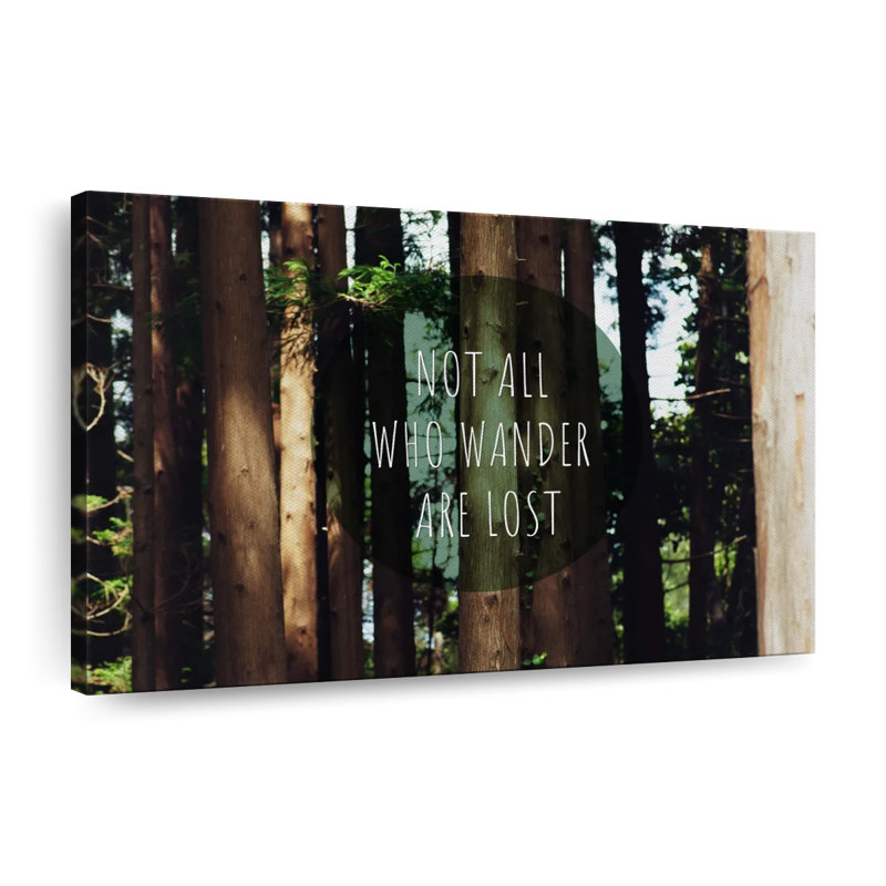 «Not All Who Wander», citation, H 8 po x l 12 po x P 1 po
