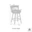 Tabouret de bar pivotant Sorrento, sans accoudoirs, en métal, hauteur comptoir ou bar-1313530399-1313530397