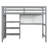 Twin Size Wooden Loft Bed with Desk, Shelves & Writing Board – Space-Saving Kids & Teen Furniture - Gray-523128293