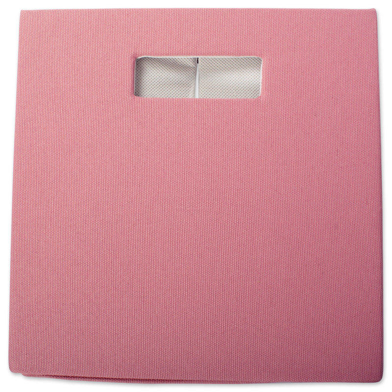 Bac en tissu uni, Rose, H 13 po x l 13 po x P 13 po