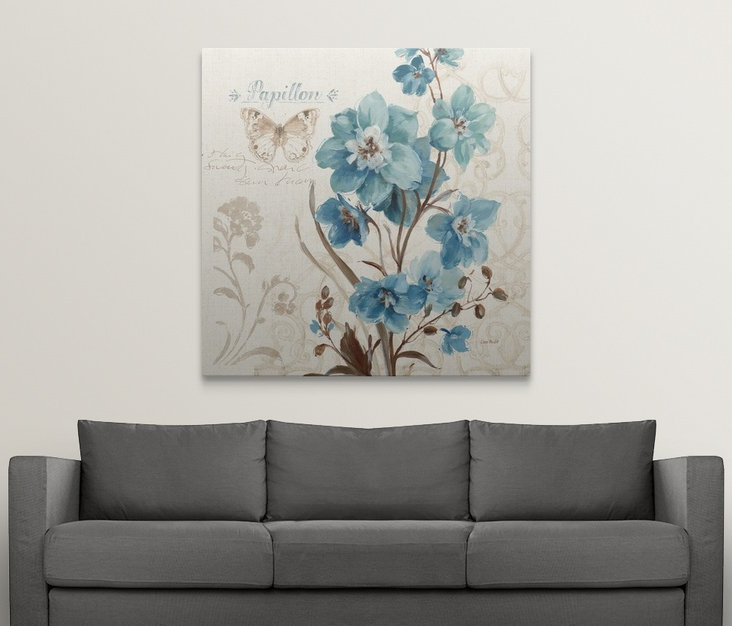 « v » par lisa audit, impression A Blue Note, H 35 po x l 35 po x P 1,5 po, Toile