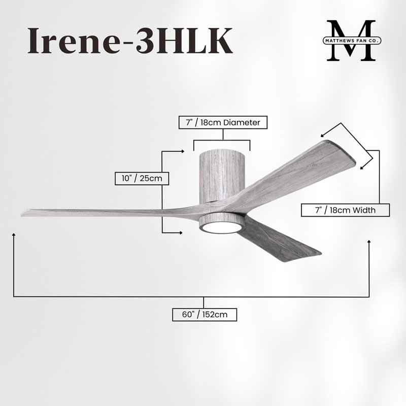 Irene LED Ceiling Fan, Barn Wood Tone, Barn Wood Tone, 60"
