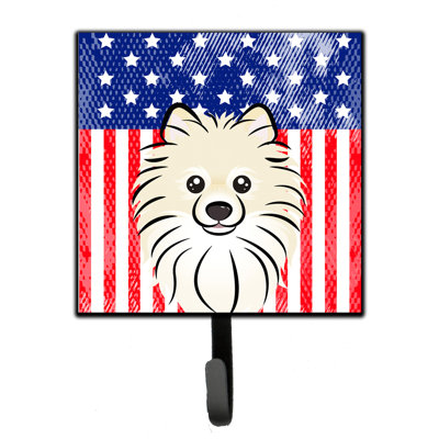 Monreal American Flag and Retriever Wall Key Organizer with Key Hooks