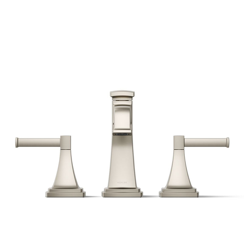 Garniture de robinet de baignoire avec bec inverseur Riff, Nickel brossé éclatant
