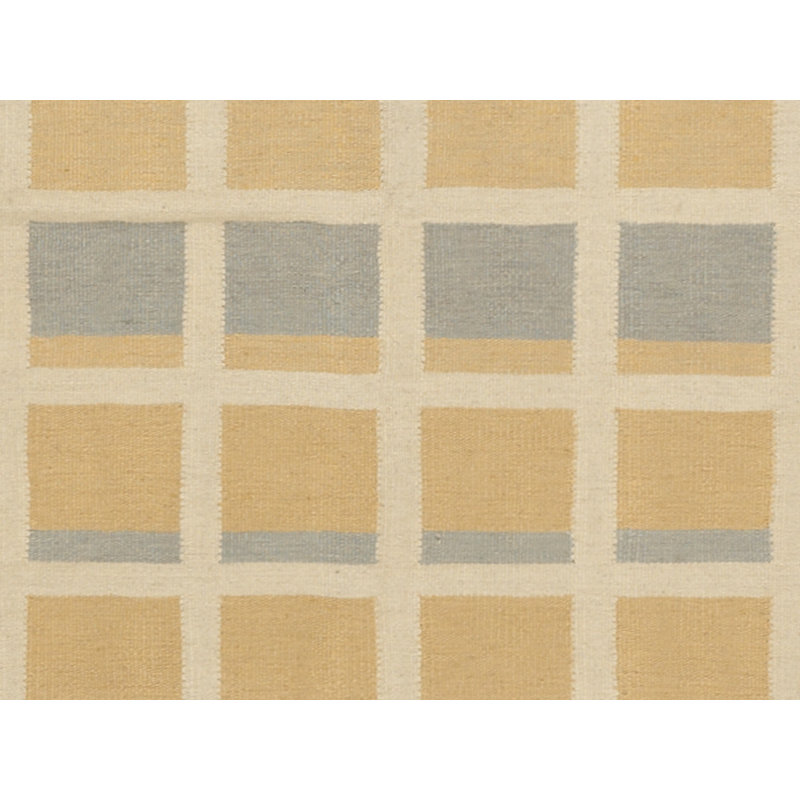 Tapis zone beige handwoven à tissage plat