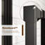 Porte de douche coulissante simple sans cadre l 60 po x H 74 po avec verre transparent de 5/16 po (8 mm)-109000246