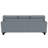 Soft Blue Upholstered Sofa with Pillows