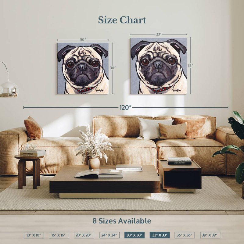 Brampt Pug On Gray