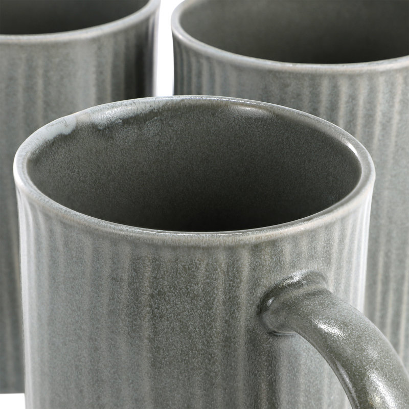 Ensemble de grandes tasses en grès vert de 19,2 onces Meritage, Green