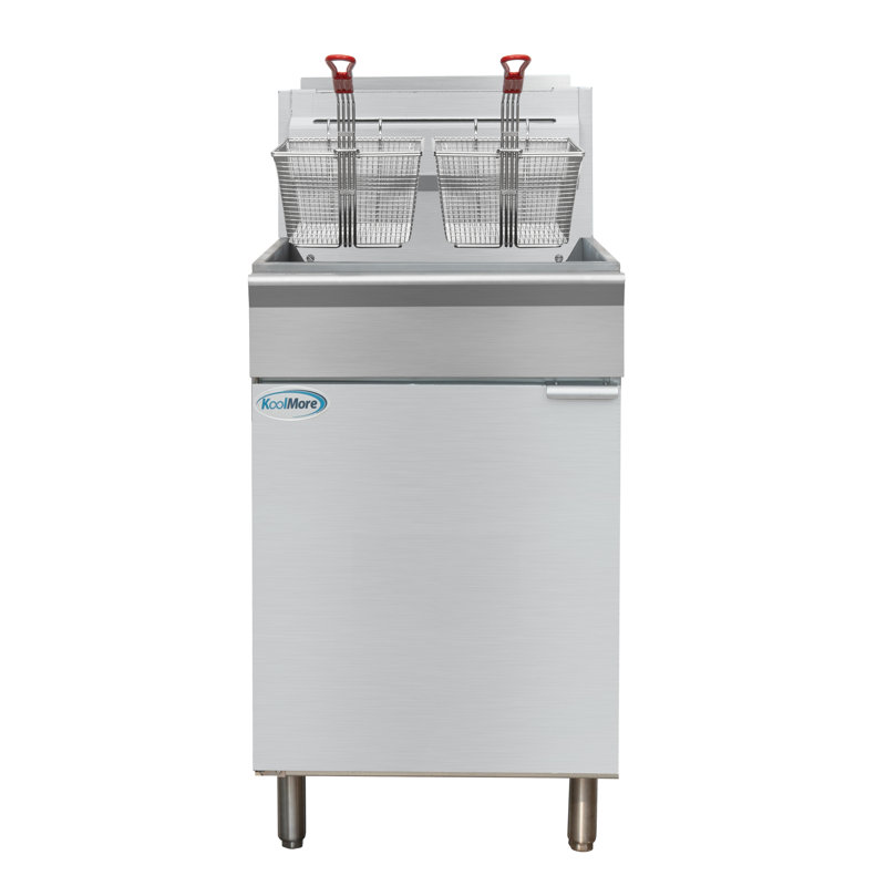 75 lb Stainless Steel Dual Basket Natural Gas Deep Fryer