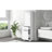Tall Bathroom Storage Cabinet, Freestanding Storage Cabinet with Two Different Size Drawers and Adjustable Shelf-370151712-379445267