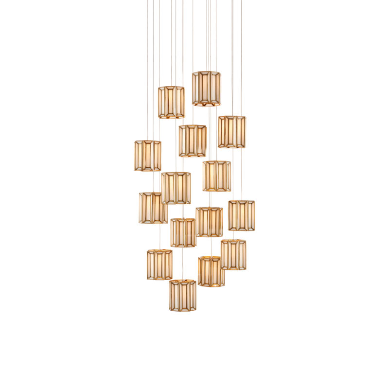 Luminaire suspendu rond à 15 lumières Daze