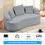 Canapé modulaire courbé 67 po avec 3 coussins moelleux, pour appartement / petits espaces-1138526674