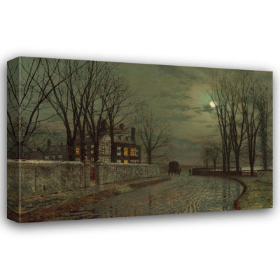 «The Turn of the Road» par John Atkinson Grimshaw - Art mural sur toile tendue avec châssis