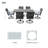Kasiyah 6 - Person Patio Dining Set Umbrella Hole Included Rectangular Table with Cushions Included