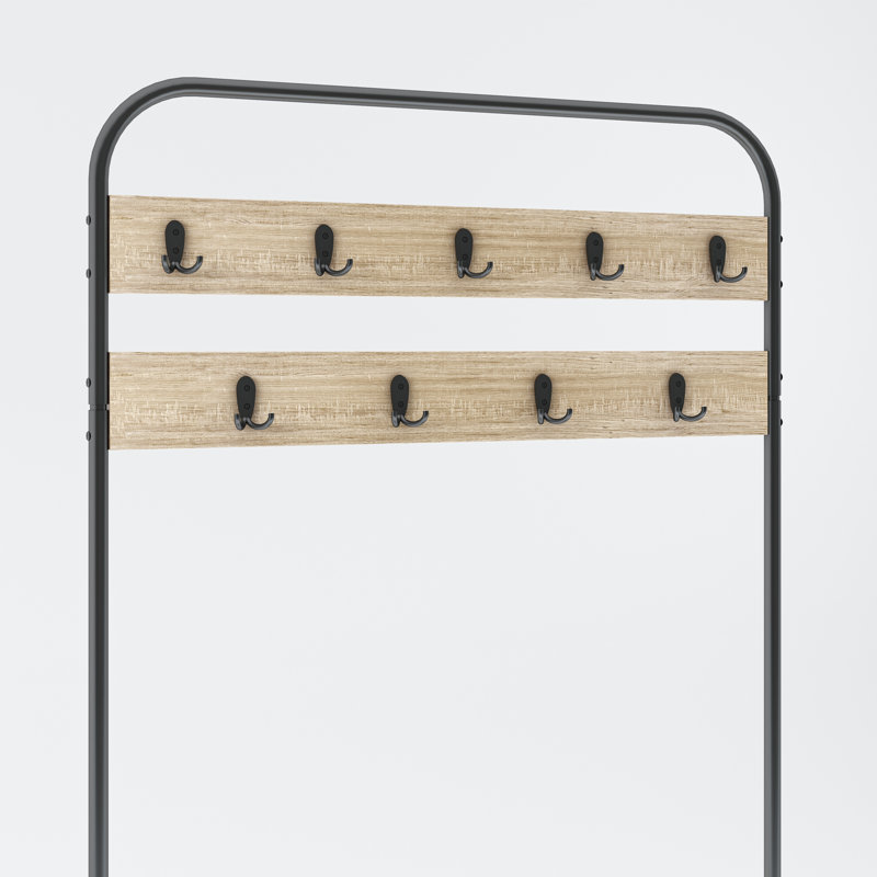 Livvie 31 " Wide Hall Tree with Shoe Storage and Shelves