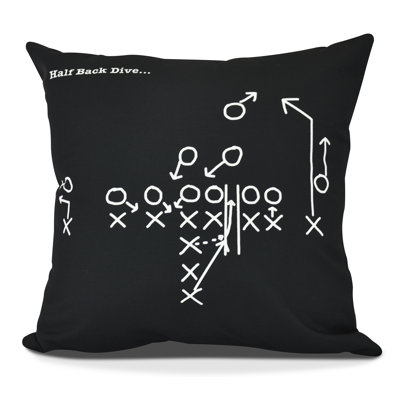 Goals, Gourds, and Gatherings Half Back Dive Outdoor Square Pillow Cover and Insert
