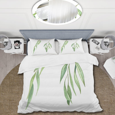 Two Willow Branches - Ensemble de housse de couette Farmhouse - Microfibre de polyester