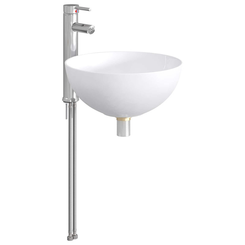 Belfry Bathroom 355mm W Metal Sink, Chrome