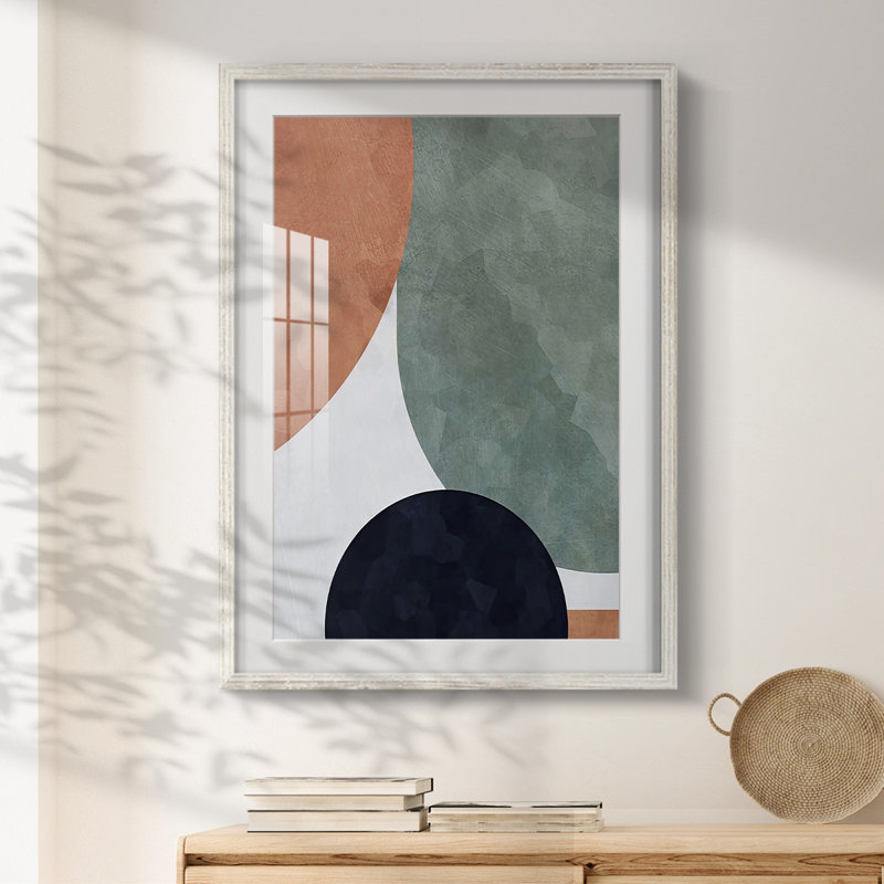 Abstract of Shapes I - Impression encadrée, Blanc