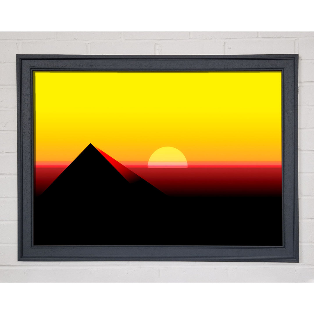 Pyramid Sunset - Einzelner Bilderrahmen Kunstdrucke