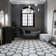 Metro Geo 1" Hex Matte White with Black Edge 10-1/2" x 11-5/8" Porcelain Mosaic Tile