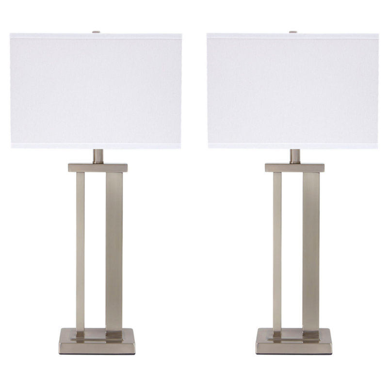 Jacinda Metal Table Lamp, Silver