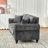 86 Inch Modern 3-Seater Sofa With Rolled Arms, Chenille Upholstered Couch With Wood Legs And Nailhead Trim For Living Room-995159267-995159265