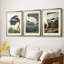 PL 210 Great Blue Heron - reproduction encadrée de qualité supérieure sur mesure mat - 3 pièces-329935792-329935799