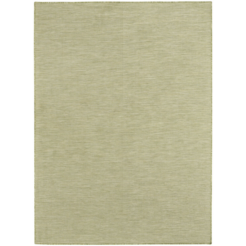 Lillehammer Solid Indoor/Outdoor Area Rug, Rectangle 9' x 12', Moss Green