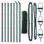 Hexagon Fence Green Steel-2116539519