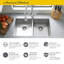 Évier de cuisine à double cuve encastrable l 33 po x l 22 po Edgewater