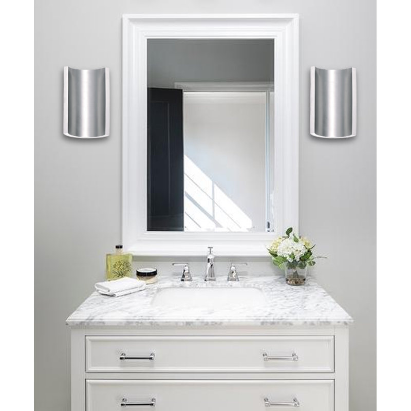 Corla LED Wall Light, Satin Aluminum