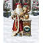 Figurine en bois père noël silent night
