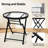 18In. Metal Round Patio Folding Side Table