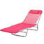 Chaise de piscine pliante par, rose, avec filet respirant et chaise d'extérieur portative réglable, siège inclinable